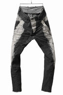masnada BAGGY OBLIQUE POCKET JEANS / REPURPOSED STRETCH JEANS (CORRODED)