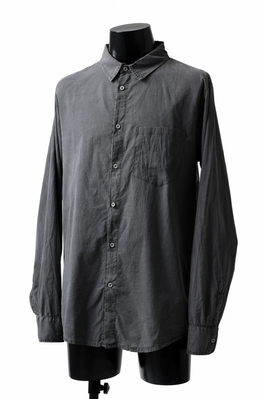 画像をギャラリービューアに読み込む, daub DYEING PLAIN SHIRT / ORGANIC COTTON (GREY)