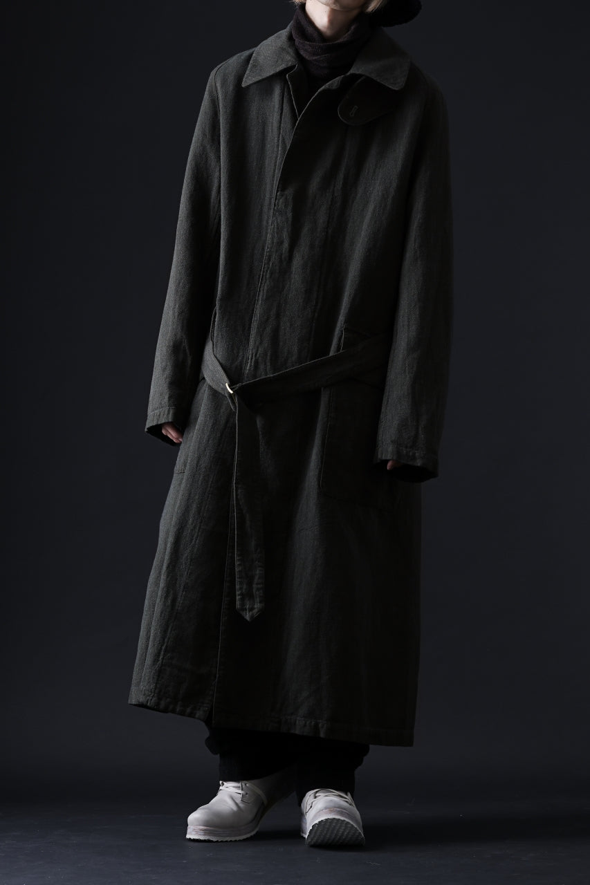 画像をギャラリービューアに読み込む, ISAMU KATAYAMA BACKLASH OVER COAT / GARMENT NATURAL DYED WOVEN + ELECTRIC HEATING LINER (LEAF)