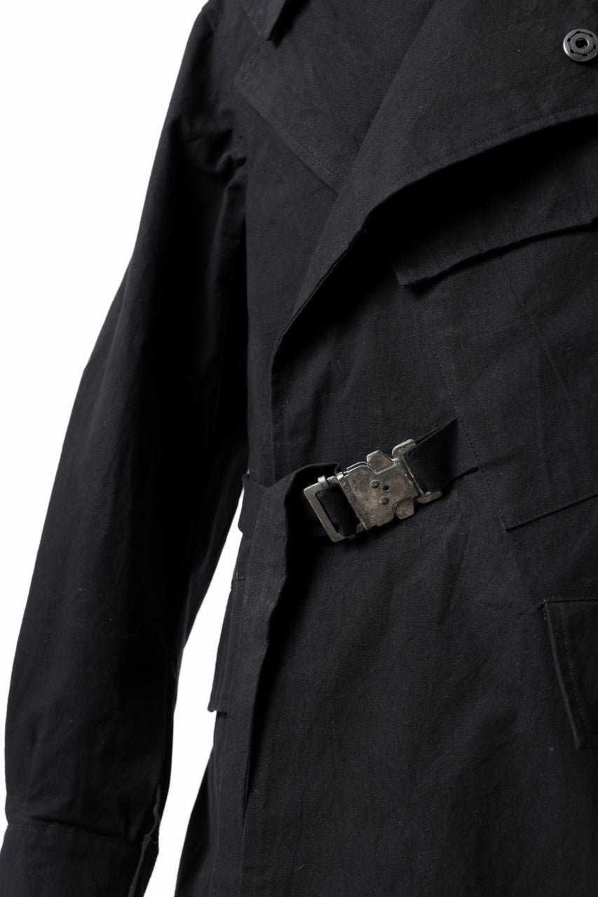 画像をギャラリービューアに読み込む, ierib exclusive storm coat 1940  / boiled waxy cotton (BLACK)