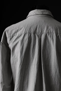 画像をギャラリービューアに読み込む, KLASICA REGULAR COLLAR OVER SIZED SHIRT / HAND DYED COTTON-LINEN (CONCRETE)