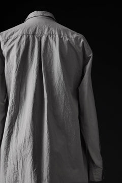 画像をギャラリービューアに読み込む, KLASICA REGULAR COLLAR OVER SIZED SHIRT / HAND DYED COTTON-LINEN (CONCRETE)