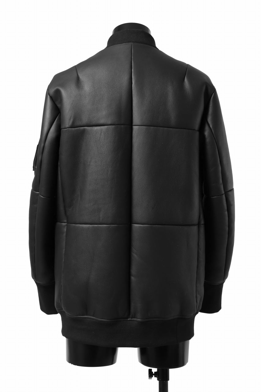 ierib ma-1 bomber jacket / toskana sheep shearling mooton (BLACK x ORANGE)