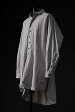 画像をギャラリービューアに読み込む, KLASICA REGULAR COLLAR OVER SIZED SHIRT / HAND DYED COTTON-LINEN (CONCRETE)