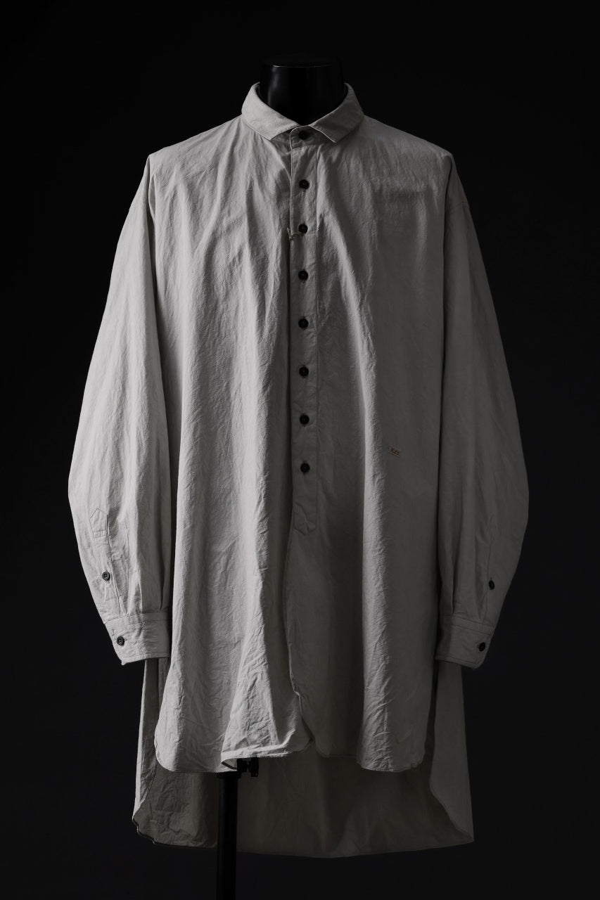 Load image into Gallery viewer, KLASICA REGULAR COLLAR OVER SIZED SHIRT / HAND DYED TWCOLI (CONCRETE)
