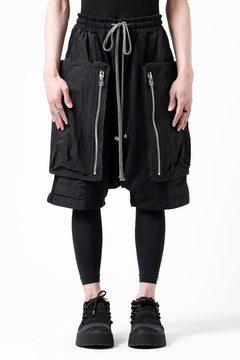 画像をギャラリービューアに読み込む, A.F ARTEFACT RECTANGLE BOX SARROUEL CARGO SHORTS (BLACK)