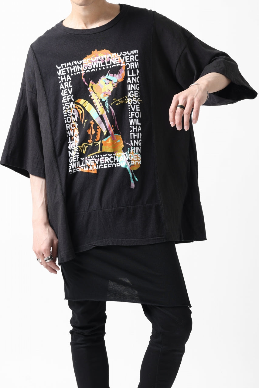 画像をギャラリービューアに読み込む, CHANGES VINTAGE REMAKE MULTI PANEL S/S TEE (BLACK #C)