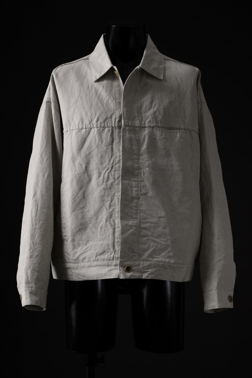 CAPERTICA BIG JEAN JACKET Ⅱ / SUPER HIGH DENSITY LINEN (KINARI)