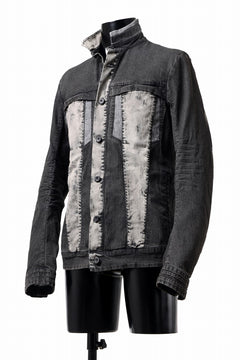 Load image into Gallery viewer, masnada JEANS JACKET / REPURPOSED STRETCH JEANS (CORRODED)