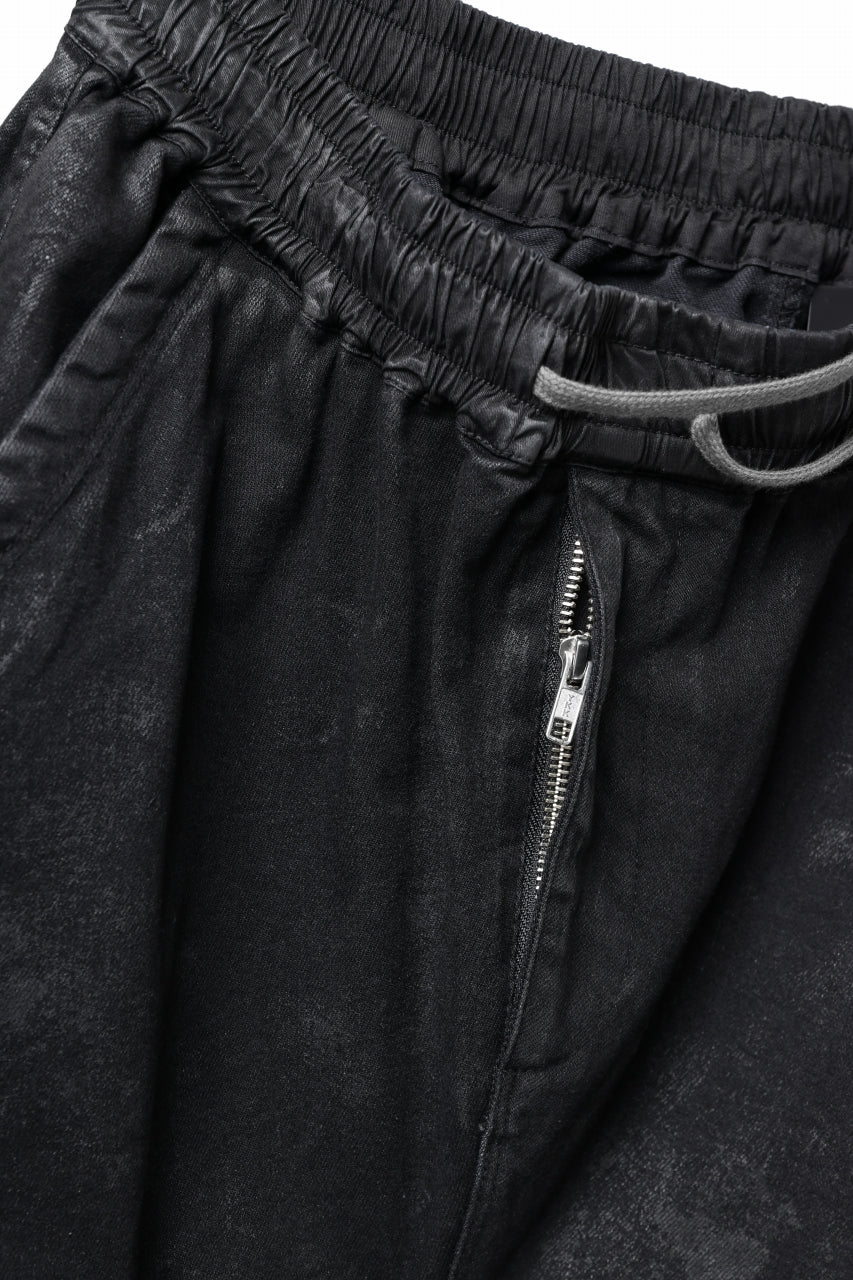 A.F ARTEFACT COATED CARGO SARROUEL-SKINNY PANTS / HI-STRETCH DENIM (BLACK)