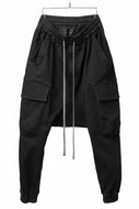 A.F ARTEFACT EASY SARROUEL CARGO PANTS / HI-STRETCH DENIM (BLACK)