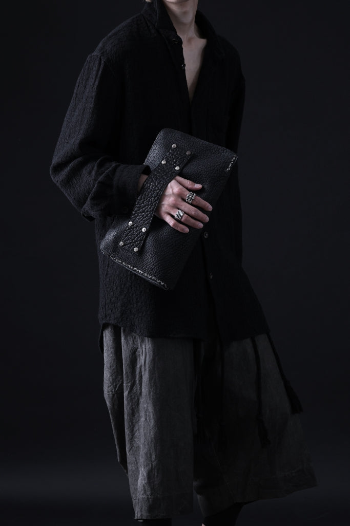 画像をギャラリービューアに読み込む, ierib onepiece clutch-bag / Rough Bull (BLACK)