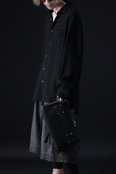 画像をギャラリービューアに読み込む, ierib onepiece clutch-bag / Rough Bull (BLACK)