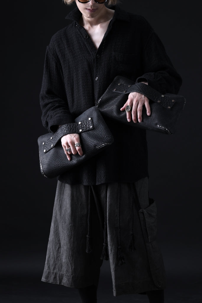 画像をギャラリービューアに読み込む, ierib onepiece clutch-bag / Rough Bull (BLACK)