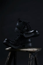 画像をギャラリービューアに読み込む, BORIS BIDJAN SABERI HORSE PUNCHING LEATHER DERBY SHOES / WASHED &amp; HAND-TREATED &quot;SHOE1-SIN&quot; (BLACK)