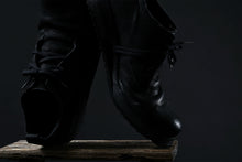 画像をギャラリービューアに読み込む, BORIS BIDJAN SABERI HORSE PUNCHING LEATHER DERBY SHOES / WASHED &amp; HAND-TREATED &quot;SHOE1-SIN&quot; (BLACK)