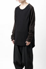 画像をギャラリービューアに読み込む, KLASICA D&#39;ARCY RAGLAN REGULAR FIT PULL / JACQUARD KNIT JERSEY (BLACK x OLIVE)