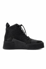 Load image into Gallery viewer, BORIS BIDJAN SABERI HORSE LEATHER MID CUT SNEAKER / WASHED AND HAND TREATED &quot;BAMBA1.1&quot; (BLACK)
