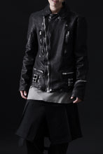 Load image into Gallery viewer, ISAMU KATAYAMA BACKLASH DOUBLE RIDERS JACKET &quot;LIGHTNING&quot; / GARMENT WASHED JP CALF (BLACK)