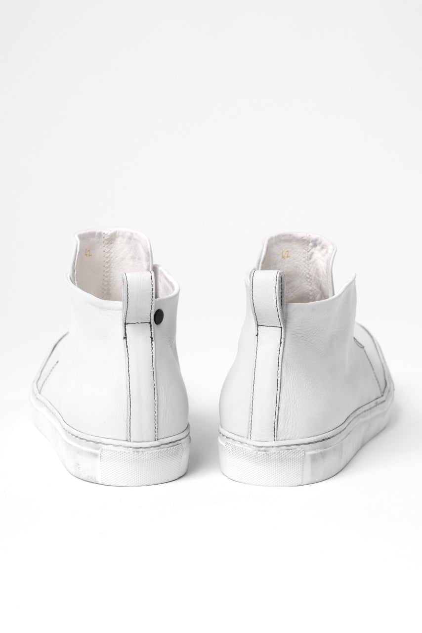 incarnation exclusive HORSE LEATHER HIDDEN LACED SNEAKER (HAND DYED DIRTY WHITE)