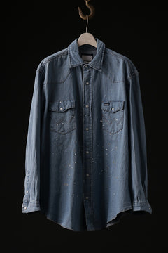 Load image into Gallery viewer, CHANGES VINTAGE REMAKE DUNGAREES SHIRT (INDIGO #A)