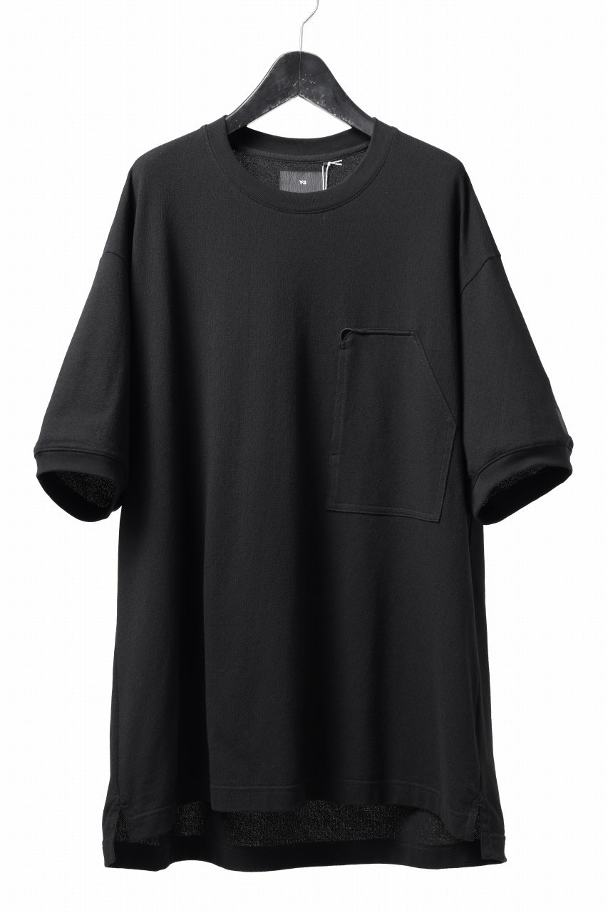 Y-3 Yohji Yamamoto WRKWR S/S TEE / CREPE JERSEY (BLACK)