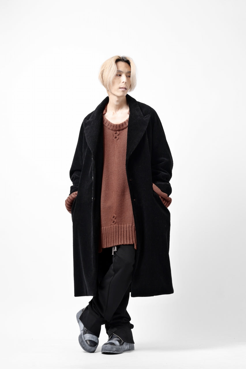 画像をギャラリービューアに読み込む, A.F ARTEFACT LOWGAUGE CABLE KNIT PULLOVER IRREGULAR-HEM (BROWN)