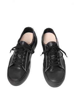 画像をギャラリービューアに読み込む, incarnation exclusive HORSE LEATHER LOW CUT LACE UP SNEAKER (PIECE DYED ALL BLACK)