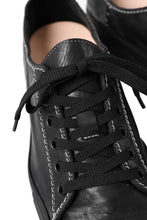 画像をギャラリービューアに読み込む, incarnation exclusive HORSE LEATHER LOW CUT LACE UP SNEAKER (PIECE DYED ALL BLACK)