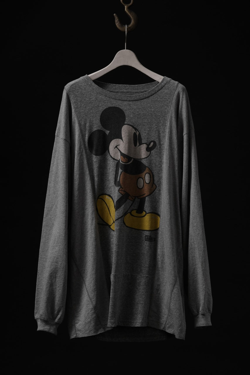 CHANGES VINTAGE REMAKE L/S TOPS (GREY MICKEY #B)