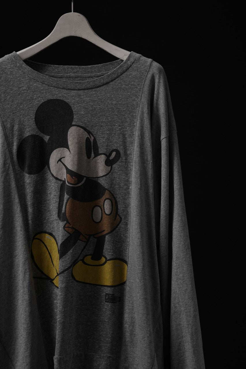 CHANGES VINTAGE REMAKE L/S TOPS (GREY MICKEY #B)