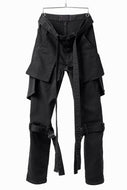 N/07 SEDITIOUS BONDAGE TROUSERS / BLEACHED BLACK DENIM (BLACK OVER DYED)