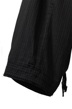 Load image into Gallery viewer, Aleksandr Manamis Wide Pant with Rope Code / CHECK &amp; STRIPE (BLACK)