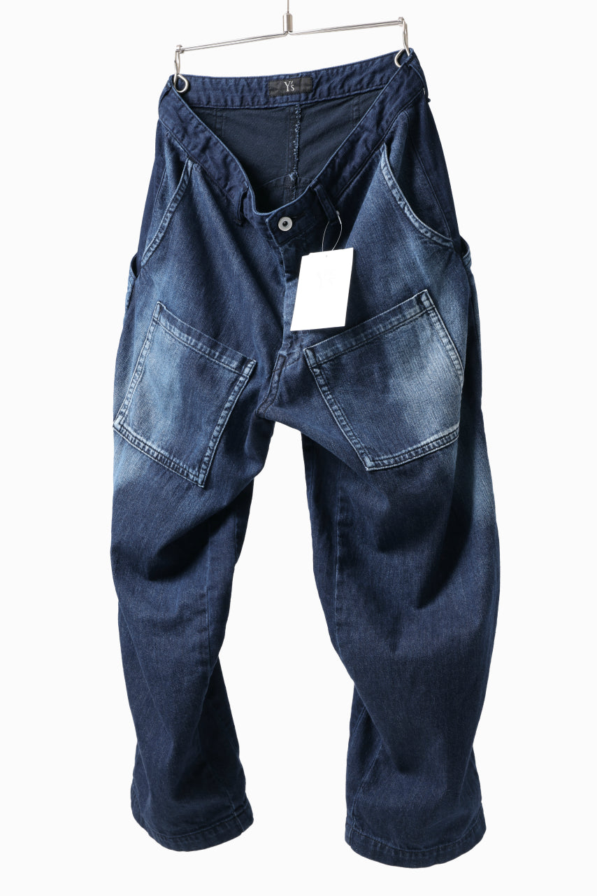 Y's BACK TWO TUCK PANTS / 8oz SPOTTED HORSE CRAFT DENIM (INDIGO)の 