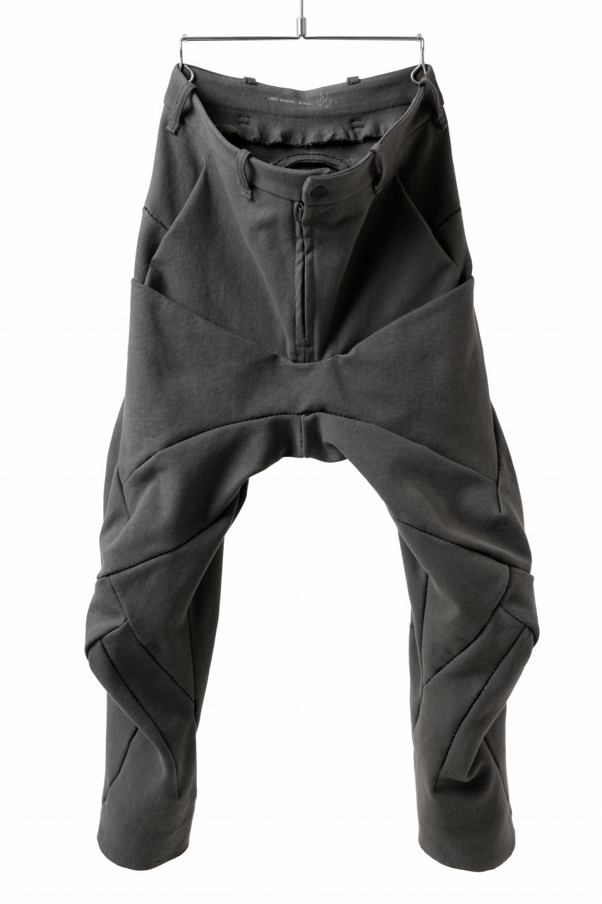 LEON EMANUEL BLANCK exclusive FORCED 6 POCKET COPPED PANTS / HEAVY STRETCH COTTON JERSEY (DARK GREY)