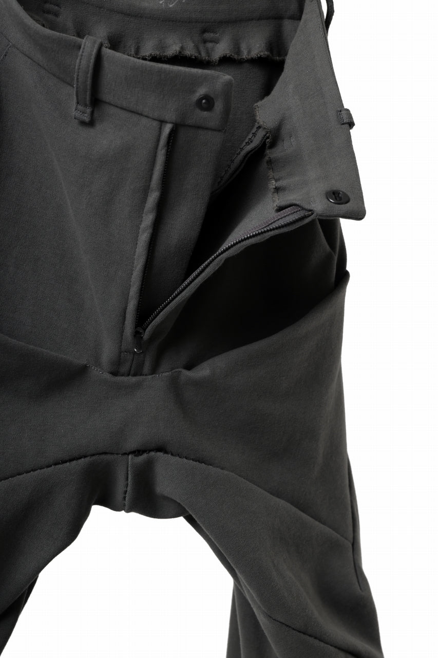 LEON EMANUEL BLANCK exclusive FORCED 6 POCKET COPPED PANTS / HEAVY STRETCH COTTON JERSEY (DARK GREY)