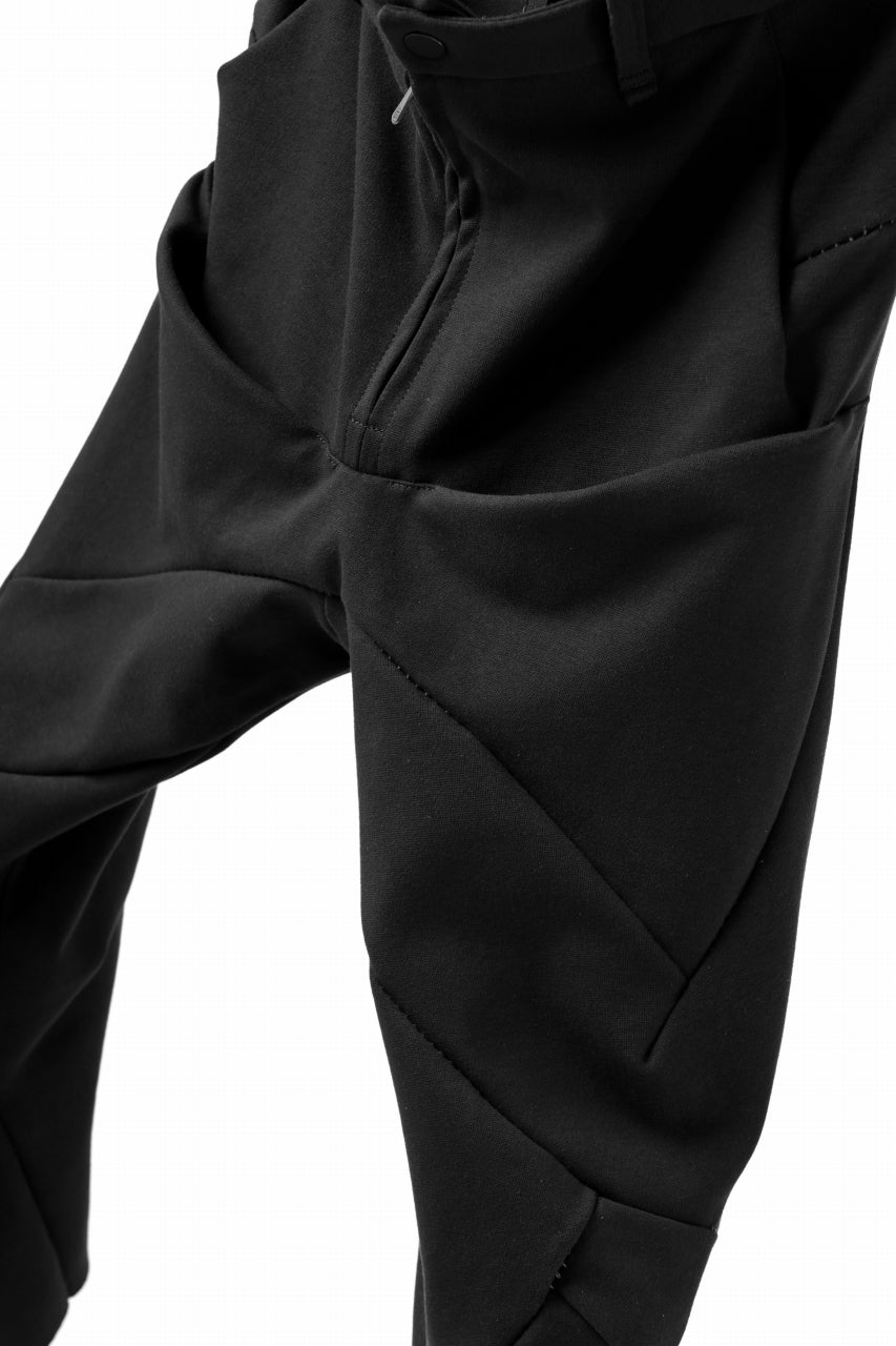 LEON EMANUEL BLANCK exclusive FORCED 6 POCKET COPPED PANTS / HEAVY STRETCH COTTON JERSEY (BLACK)
