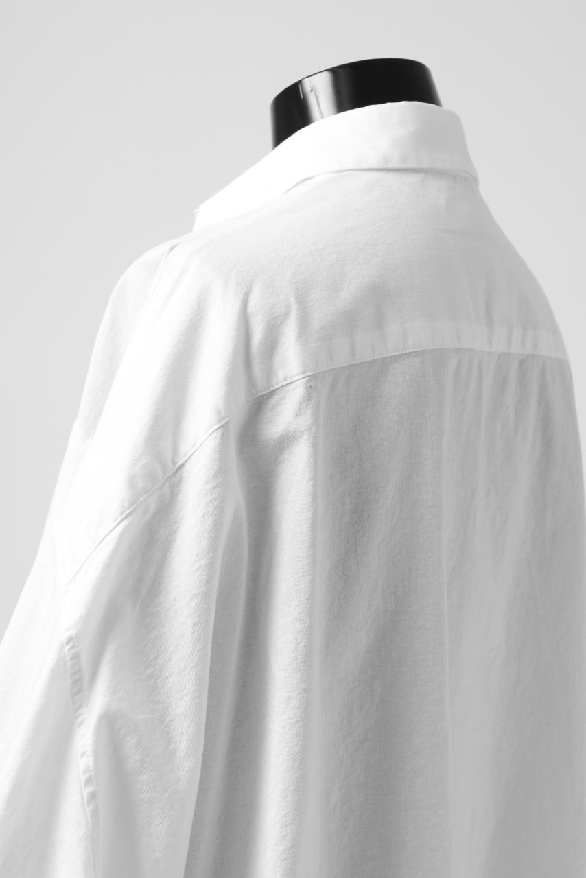 Load image into Gallery viewer, Y&#39;s VOLUME SILHOUETTE SHIRT BLOUSE / THIN TWILL (WHITE)