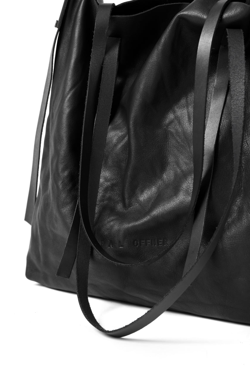 PAL OFFNER 2WAY EASY TOTE BAG / CALF LEATHER (BLACK)