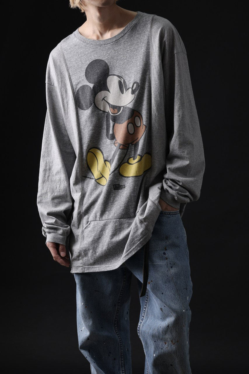 CHANGES VINTAGE REMAKE L/S TOPS (GREY MICKEY #B)