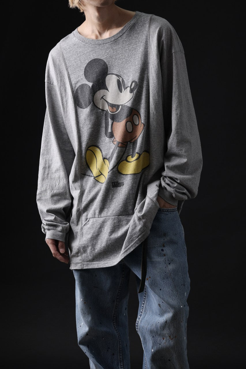 CHANGES VINTAGE REMAKE L/S TOPS (GREY MICKEY #A)
