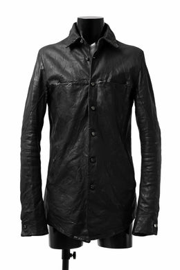 incarnation SHEEP LEATHER BD-SHIRT JACKET #2 / OBJECT DYED (BLACK)