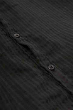 Load image into Gallery viewer, daub STRIPE LONG SHIRT / DYED SOFT TWILL (BLACK)