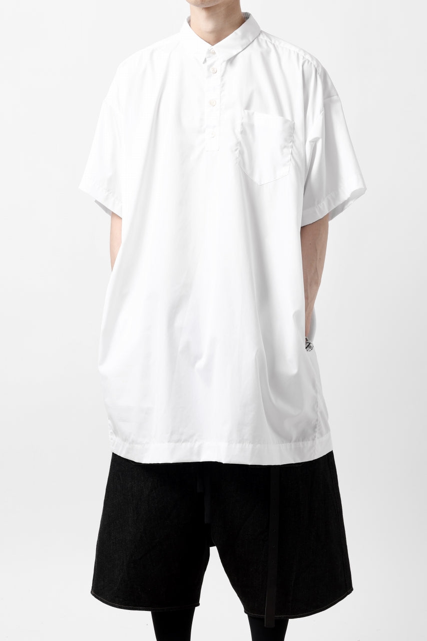 画像をギャラリービューアに読み込む, KLASICA SH-010 BOXY MINIMAL HALF SLEEVE SHIRT / THOMAS MASON&#39;S 120/2 POPLIN (WHITE)