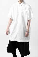 画像をギャラリービューアに読み込む, KLASICA SH-010 BOXY MINIMAL HALF SLEEVE SHIRT / THOMAS MASON&#39;S 120/2 POPLIN (WHITE)