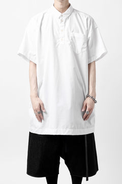 画像をギャラリービューアに読み込む, KLASICA SH-010 BOXY MINIMAL HALF SLEEVE SHIRT / THOMAS MASON&#39;S 120/2 POPLIN (WHITE)