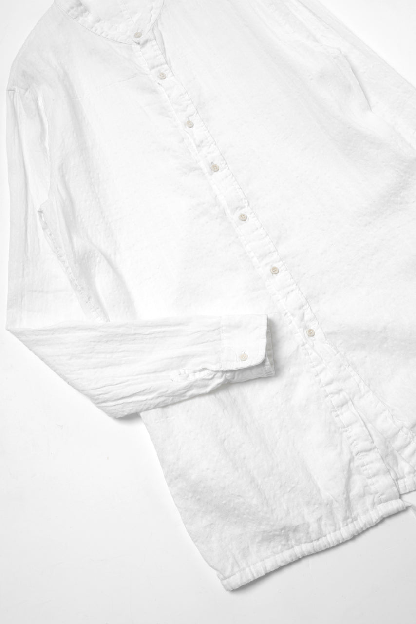 Load image into Gallery viewer, daub STRIPE LONG SHIRT / WASHED SOFT TWILL (WHITE)