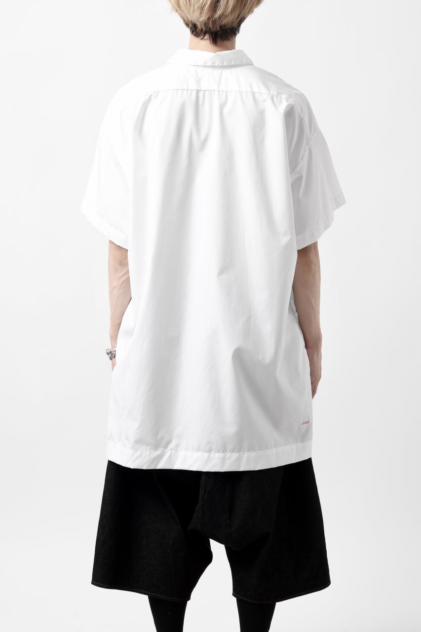 画像をギャラリービューアに読み込む, KLASICA SH-010 BOXY MINIMAL HALF SLEEVE SHIRT / THOMAS MASON&#39;S 120/2 POPLIN (WHITE)