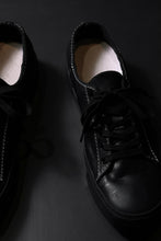 画像をギャラリービューアに読み込む, incarnation exclusive HORSE LEATHER LOW CUT LACE UP SNEAKER (PIECE DYED ALL BLACK)