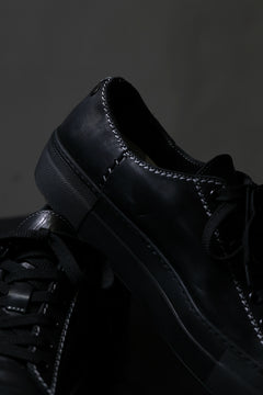 画像をギャラリービューアに読み込む, incarnation exclusive HORSE LEATHER LOW CUT LACE UP SNEAKER (PIECE DYED ALL BLACK)